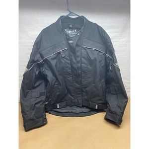 Cortec Tour Master Black Womens Motorcicle Jacket Pockets No Protectors Size: L